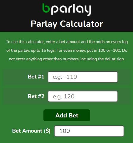 parlay calculator decimal odds